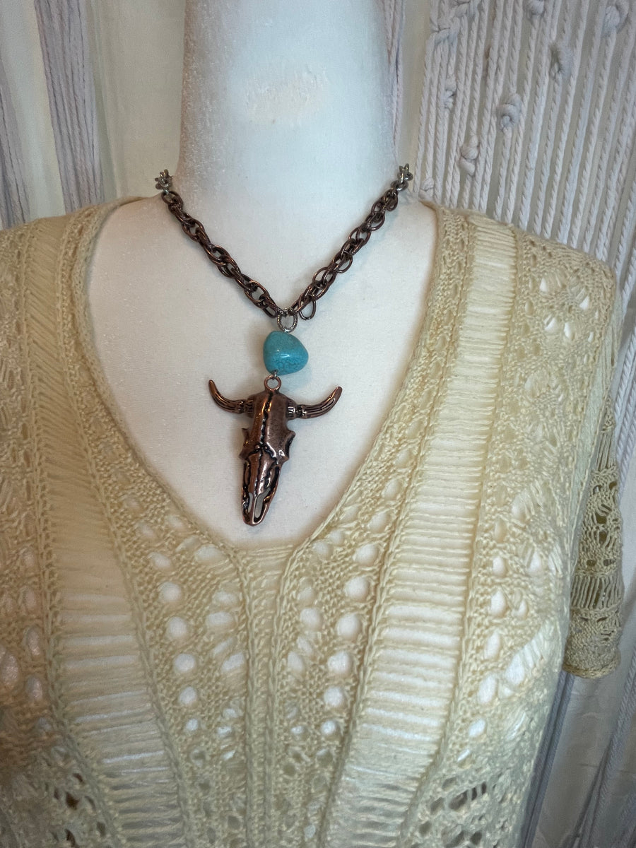 Steer Head Necklace