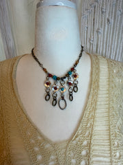 Solar Burst Beaded Short Necklace
