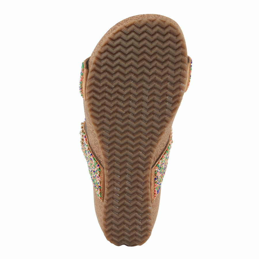 Azura Bahama Cork Wedge Multi Straps Sandal