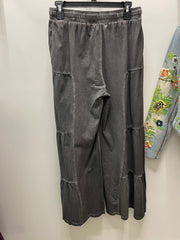 Stone Wash Cotton Palazzo Pant