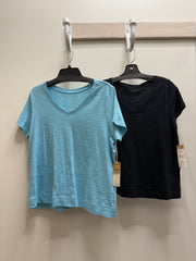 Solid Short Sleeve V-Neck Tee by Escape 10000