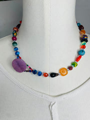 Purple Glass Necklace by The Vintage Jewel