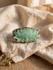 Jade Lotus Flower Adjustable Ring by Tara Gasparian
