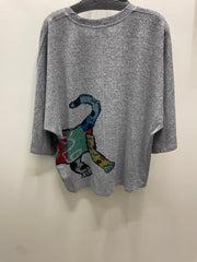 Dolman Sleeve Sweater in Fi-Fi-Fluff Print by Inoah
