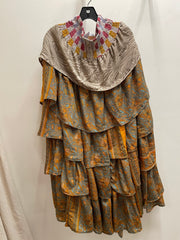 Rasgulla Sari Venus Ruffle Maxi by Kantha Bae Robin Boutique 