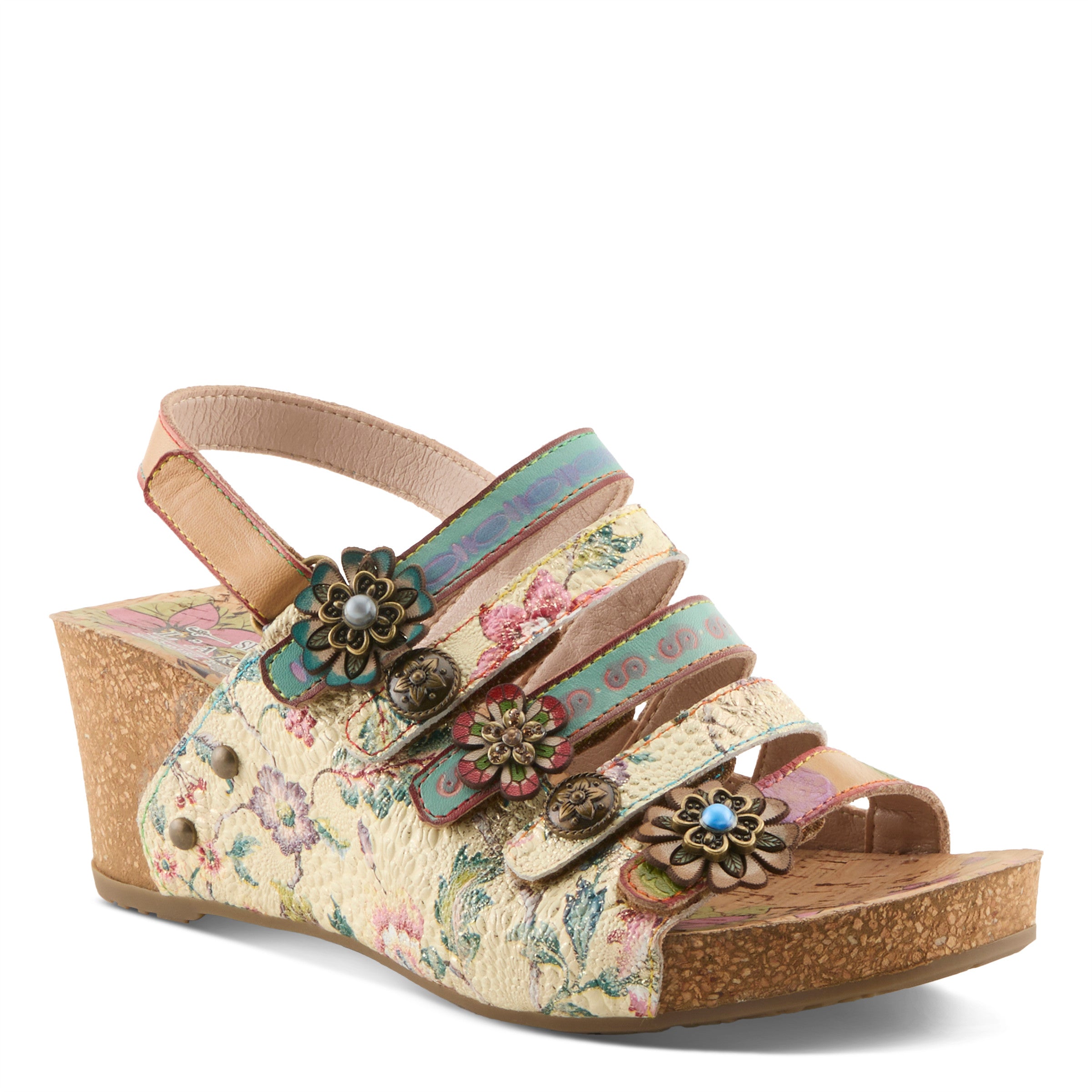 L'Artiste Buckleitup Wedge with Multiple Velcro Straps Robin Boutique