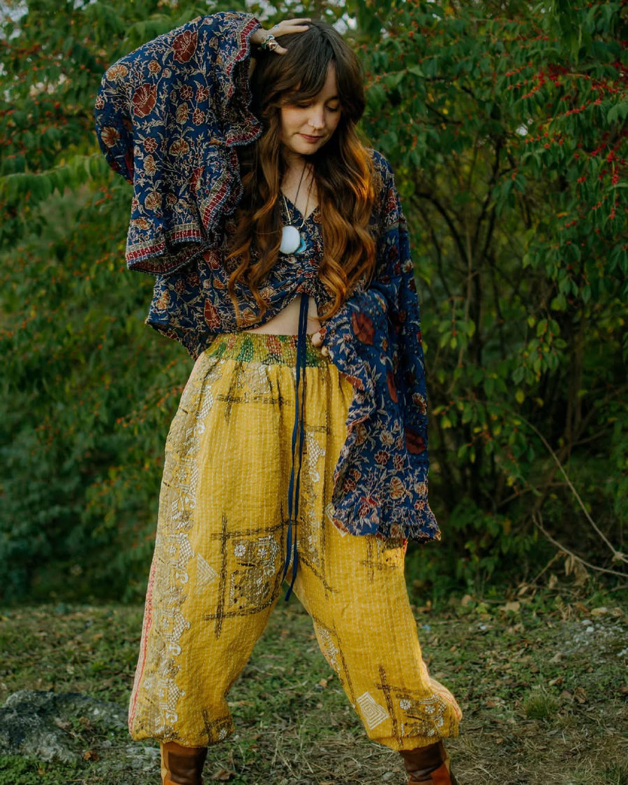 Bell Sleeve Butterfly Top #116 by Kantha Bae