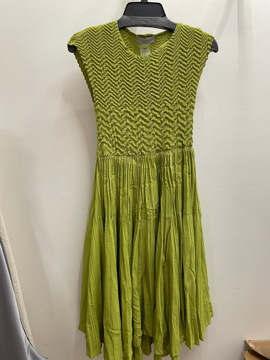 Pleated Cupsleeve Dress by EllyNDale