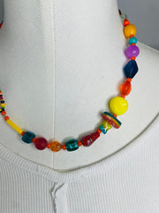 Blue Glass Necklace by The Vintage Jewel