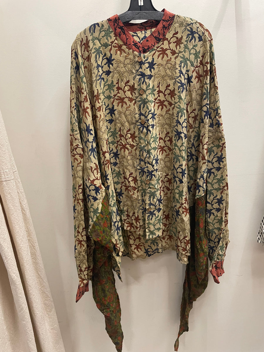 Nirvana Button Down Tunic #601 by Kantha Bae