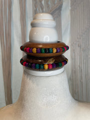 Color Wheel Wooden Bangle