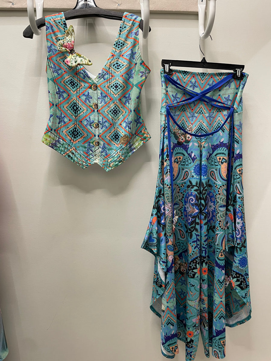 Starfish Paisley Drape Pant by IPNG Design