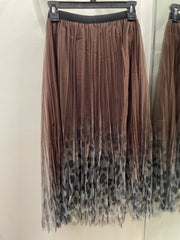Fairy Pleated Mesh Skirt with Leopard Print by EllyNDale