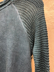 M. Rena raglan mix media pullover - Robin Boutique-Boutique 