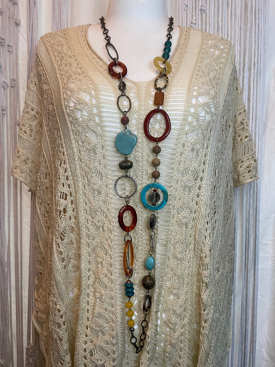 Chunky Beaded Chain Necklace