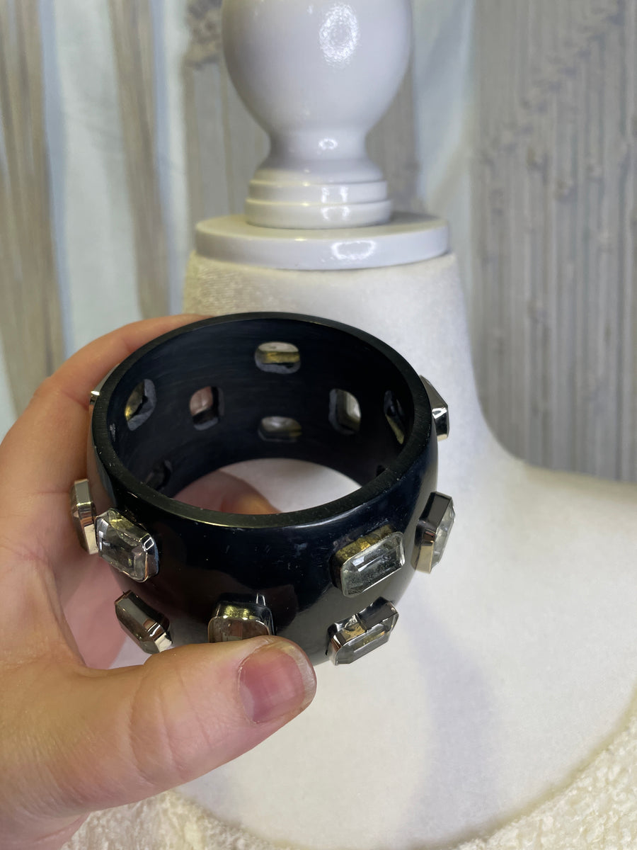 Crystal Inlay Copal Bangle