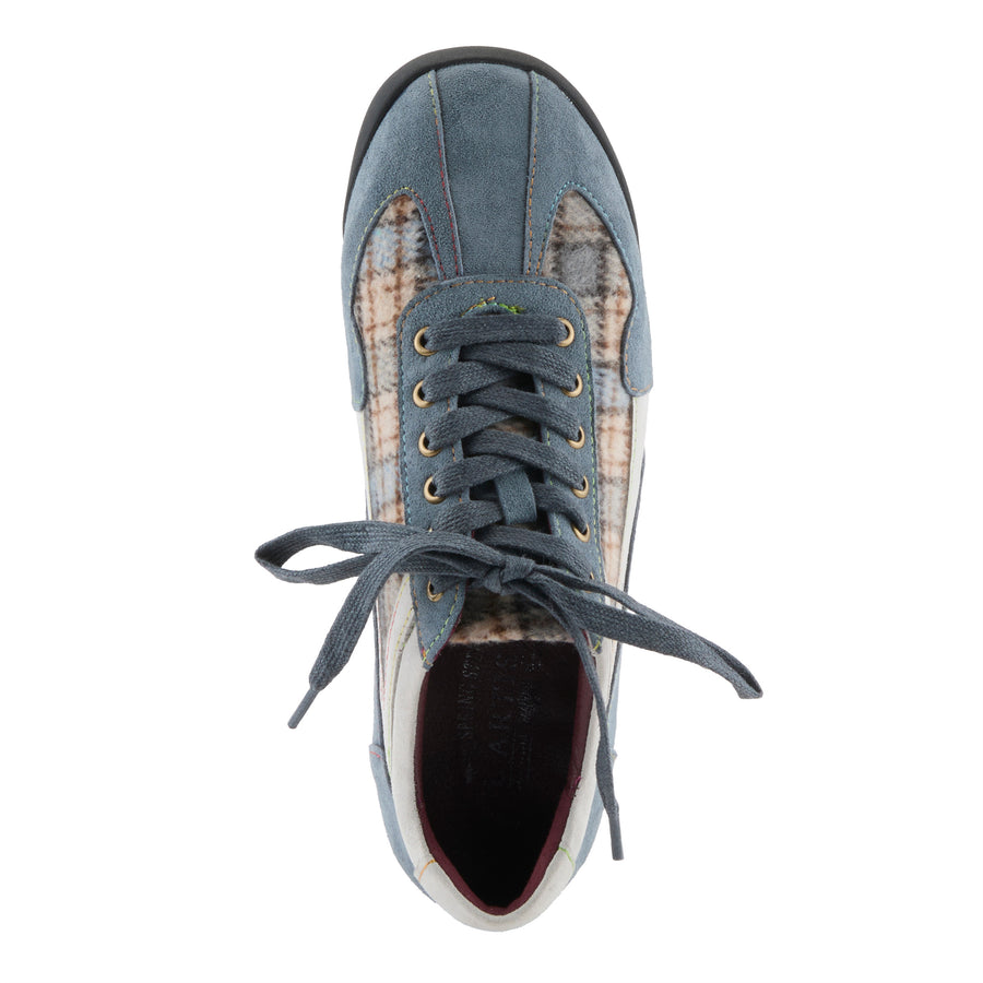 L'Artiste Carpediem Sneaker Shoes in Blue Multi Top View - Robin Boutique