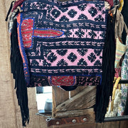 Upcycled Embroidered Market Messenger Bag by Kantha Bae