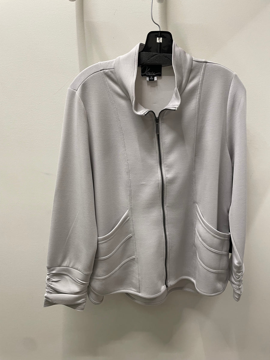 Feather Lux Knit Stitch Jacket by Olivia