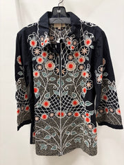 Garden Noir Embroidered Button Down by All About Her