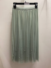 Fairy Pleated Mesh Skirt with Pearls by EllyNDale