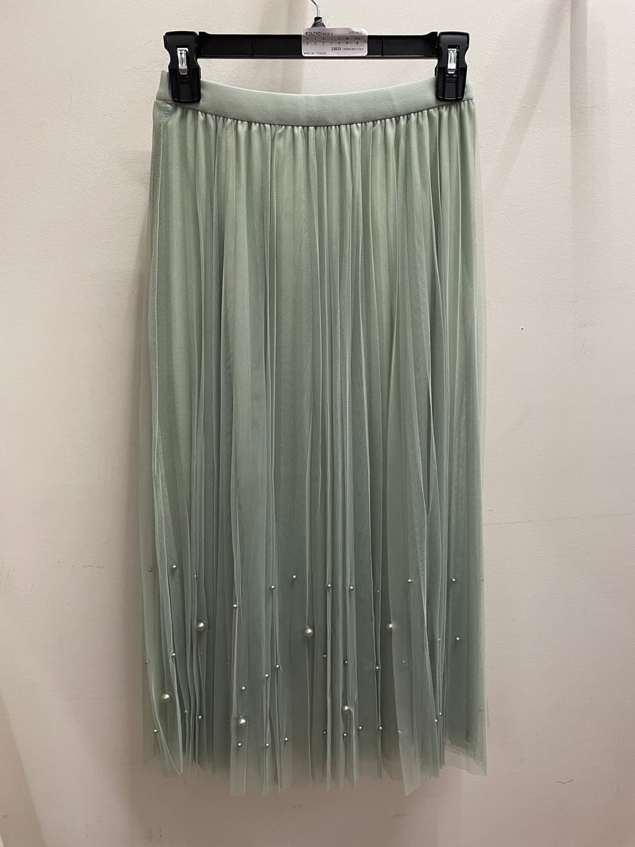 Fairy Pleated Mesh Skirt with Pearls by EllyNDale