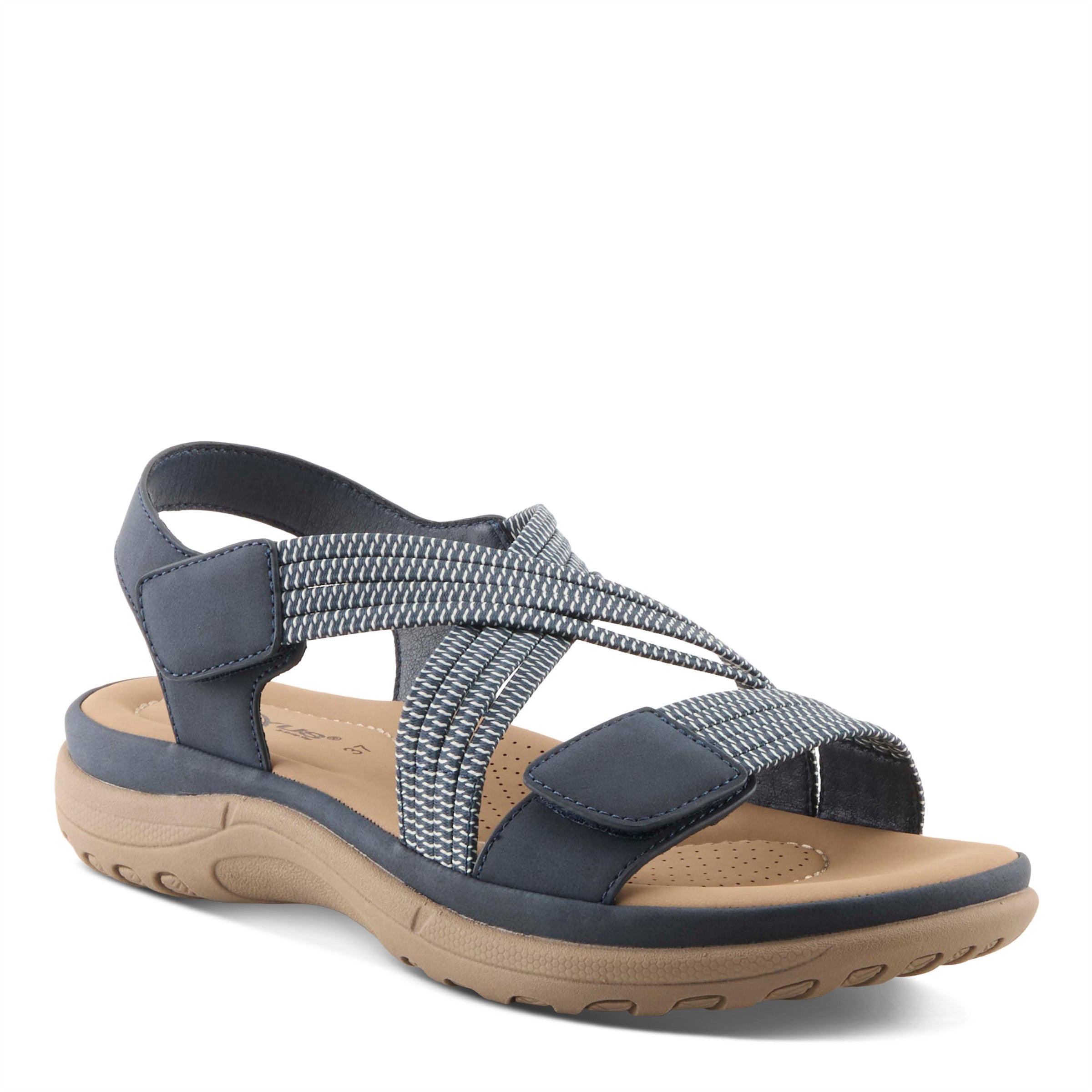 Flexus Crossbeam Adjustable Strap Sandals Navy Robin Boutique