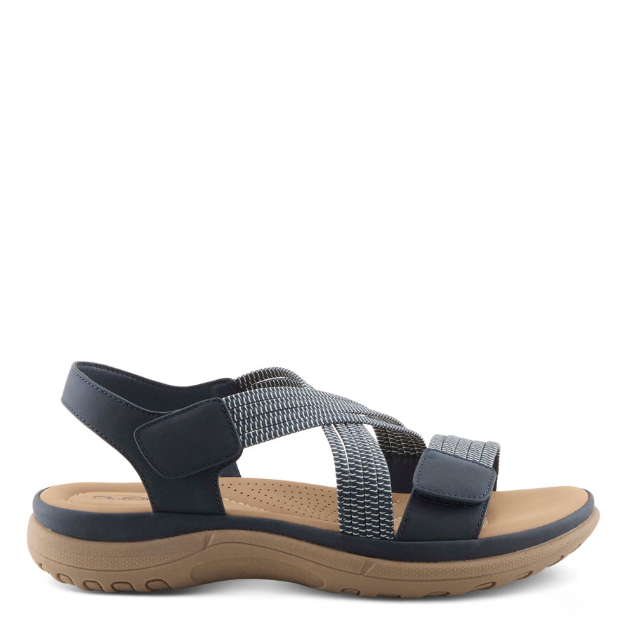 Flexus Crossbeam Adjustable Strap Sandals Navy Robin Boutique