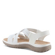 Flexus Crossbeam Adjustable Strap Sandals White Robin Boutique