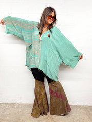 Crepe Sari Gaia Split Tunic #050 by Kantha Bae