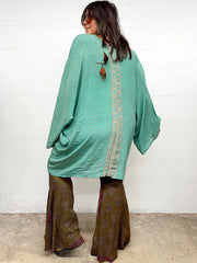 Crepe Sari Gaia Split Tunic #050 by Kantha Bae