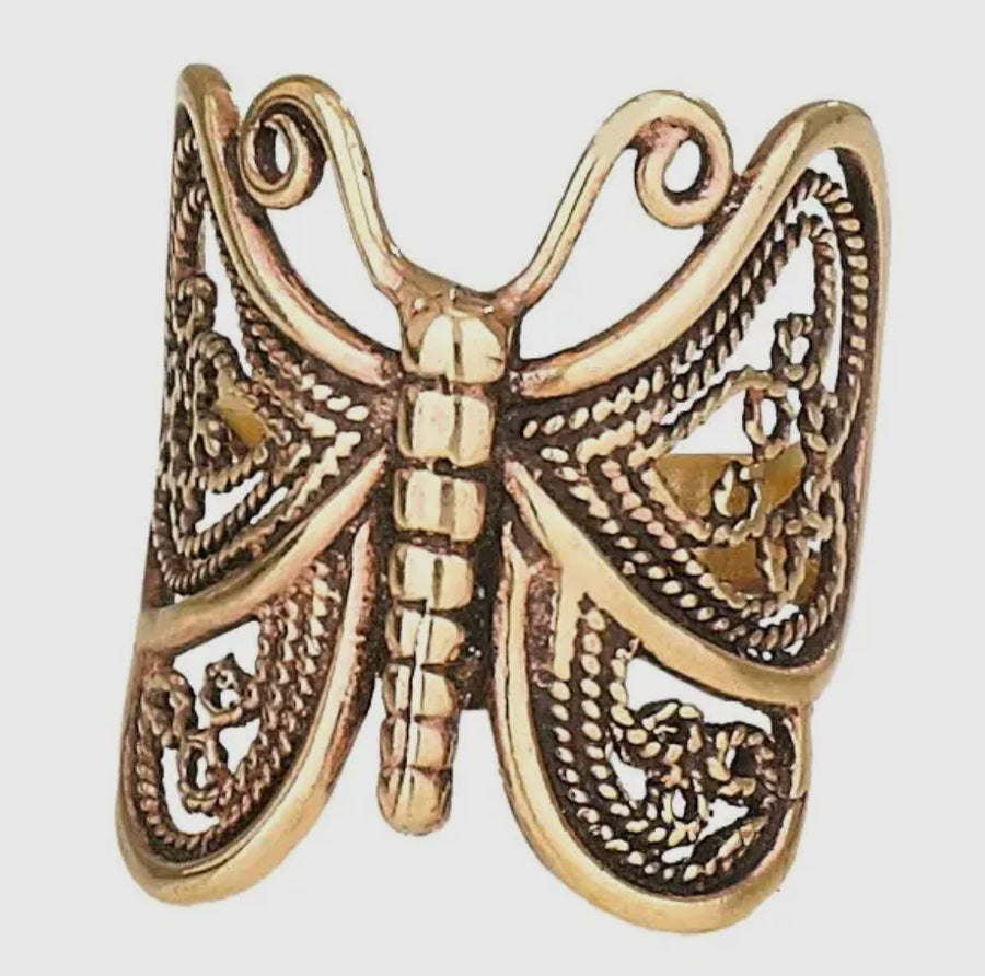 Mariposa Butterfly Ring in Bronze