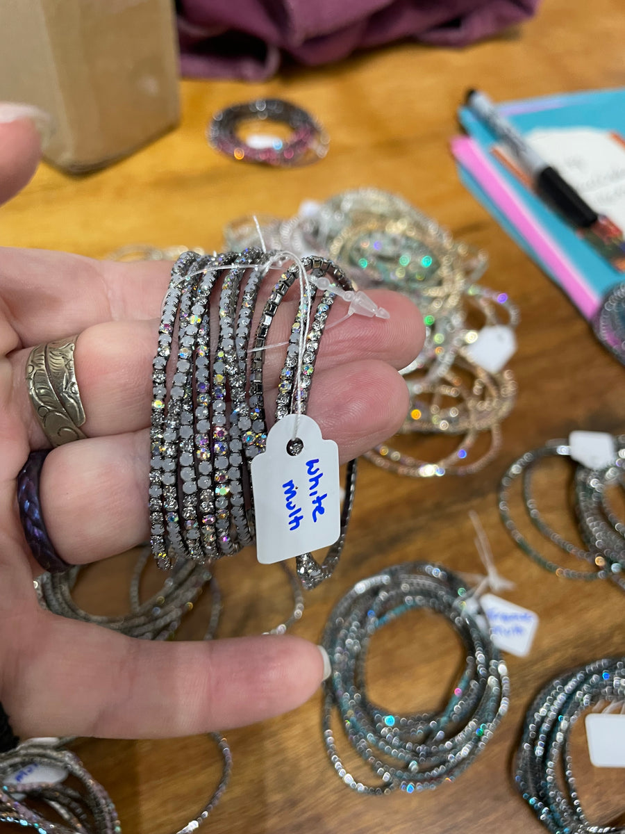 Rhinestone Tennis Stretch Bracelets
