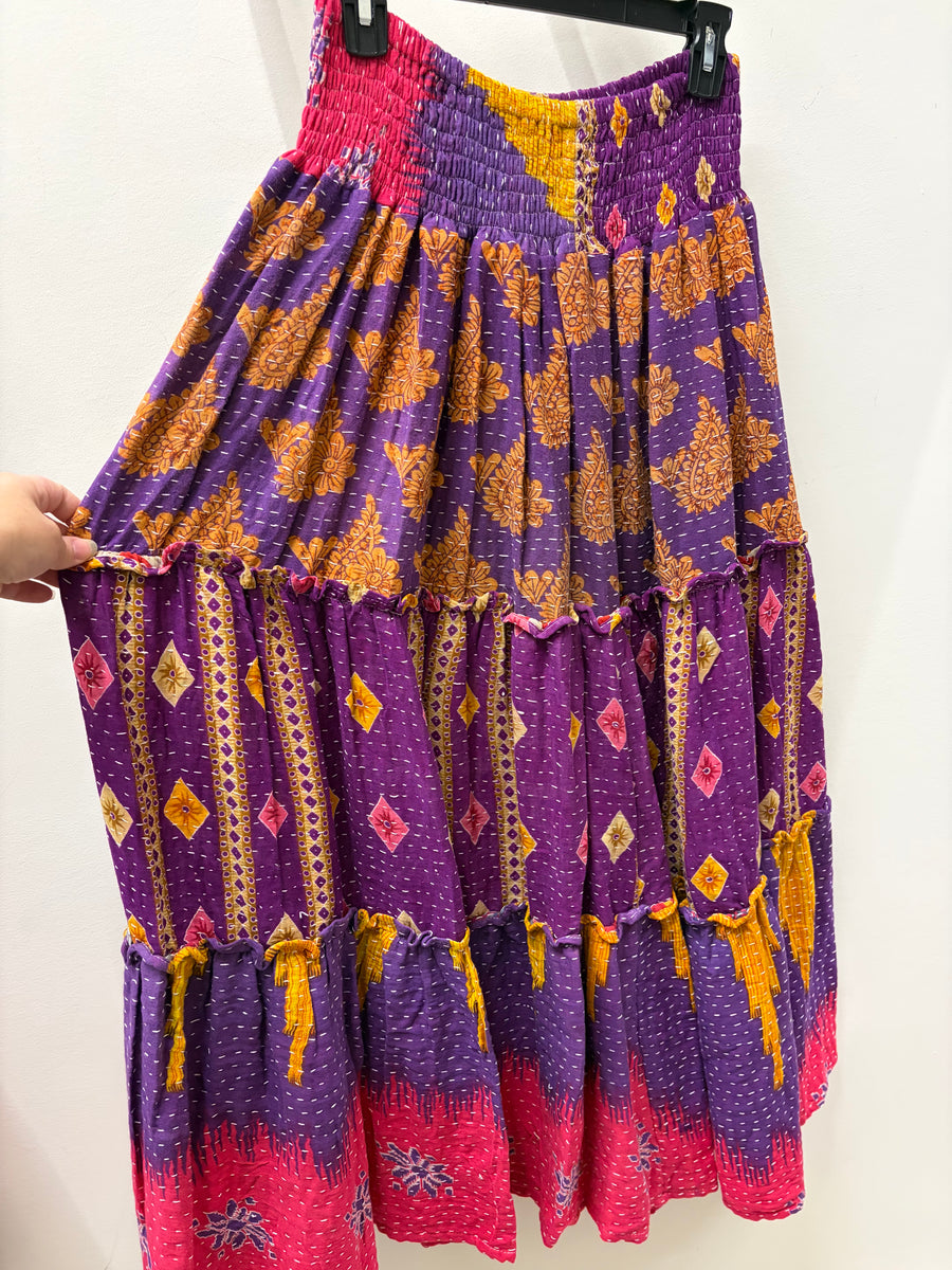 Pareo Kantha Monarch Maxi Skirt #160 by Kantha Bae