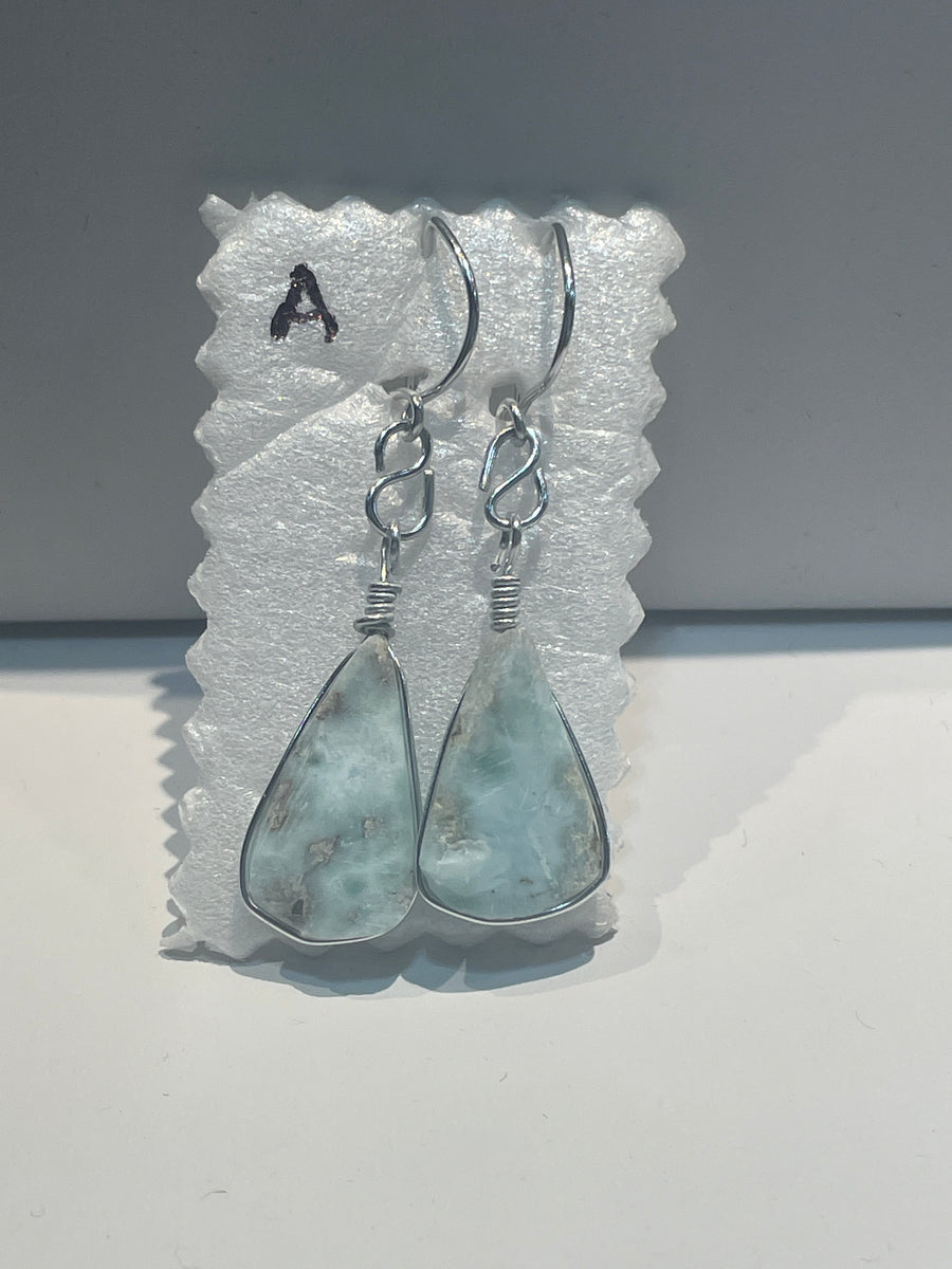 Larimar Tear Drop Earrings