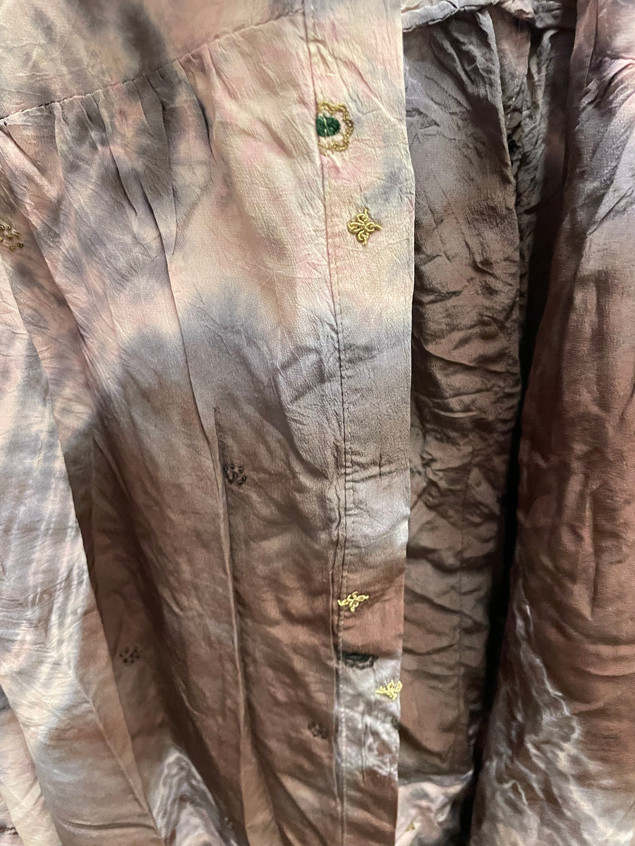 Crepe Sari Evermore Kimono #201 by Kantha Bae