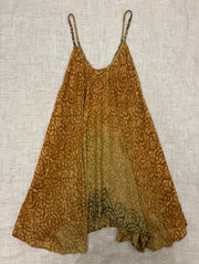 Rasgulla Sari Moonchild Mini Dress #084 by Kantha Bae