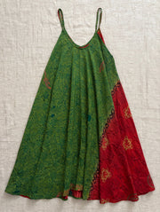 Crepe Sari Moonchild Slip Dress #003 by Kantha Bae