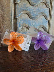 Flower Claw Hairclip with Rhinestone Details Robin Boutique