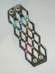Geometric Leather Bracelet Cuff