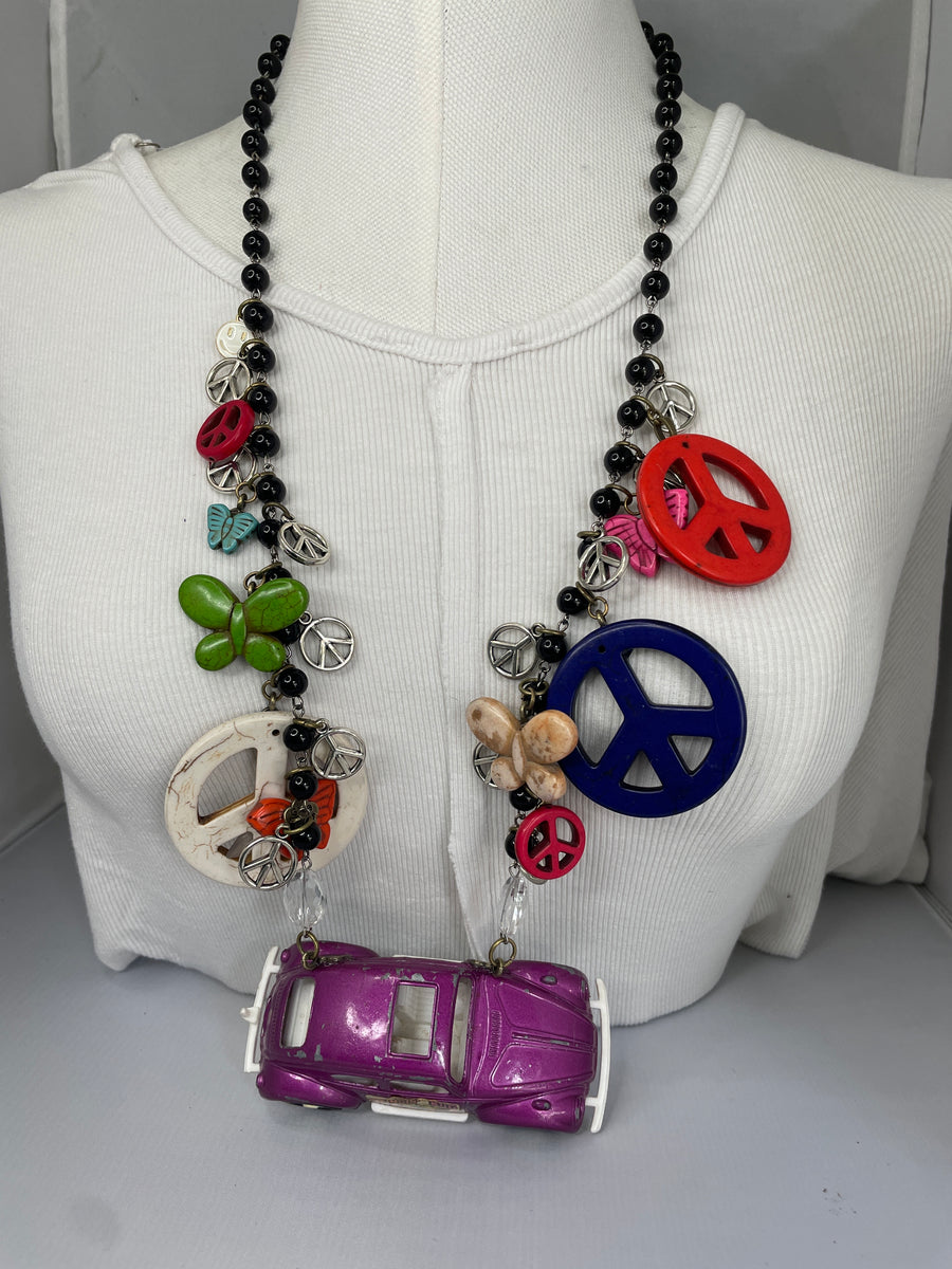 Purple Stingin’ Punch Buggy Necklace by Gina