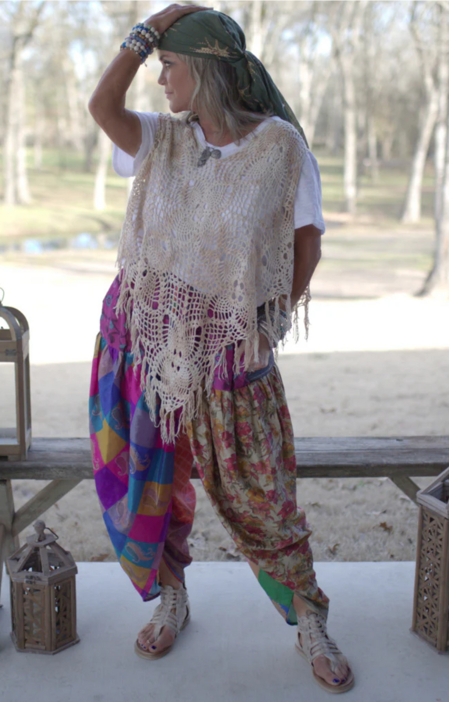 Sari Sunrise Pant "Abstract Sunset" by Jaded Gypsy