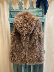 Mongolian Fur Jacket in Beige