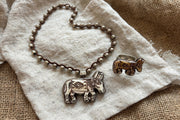 Desert Story Carved Bone Donkey Necklace by Tara Gasparian