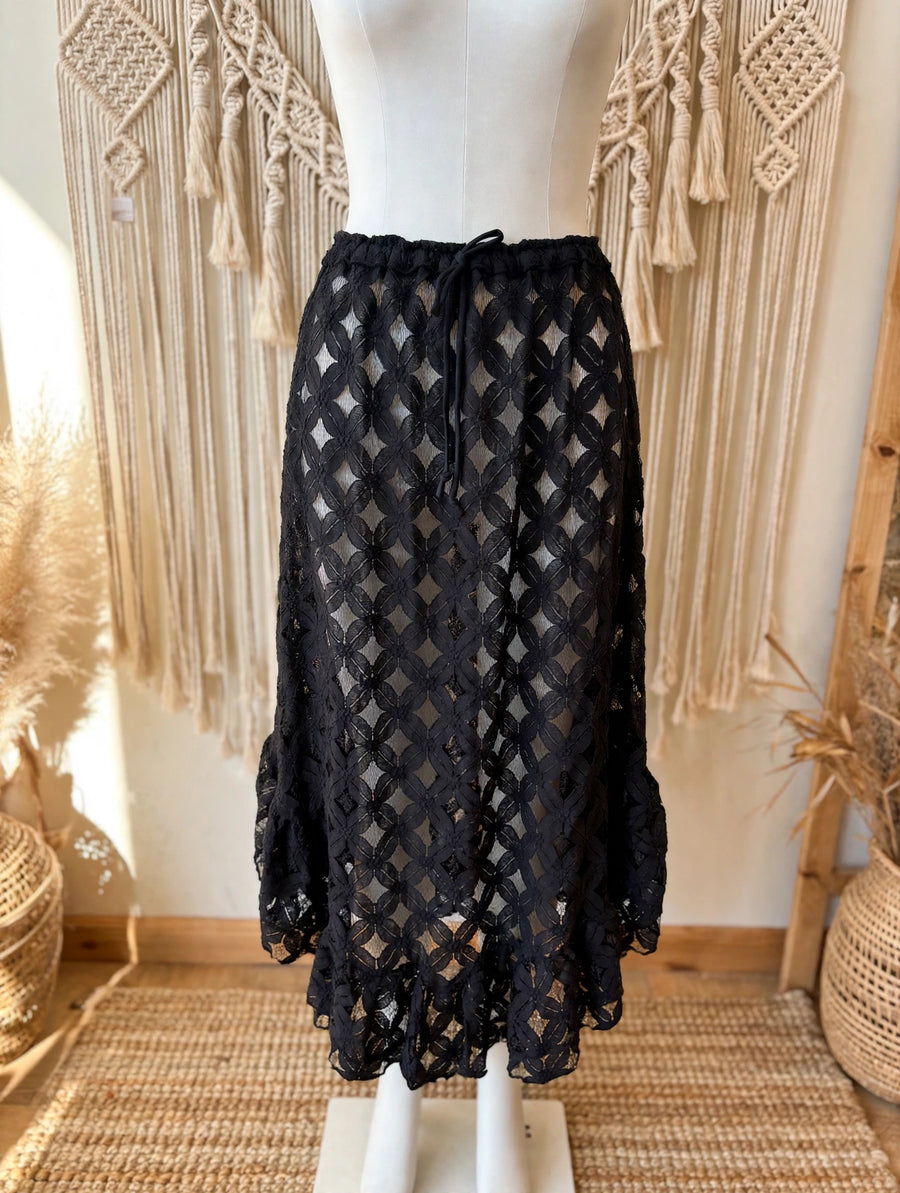 Wild Rose Crochet Skirt by Kantha Bae