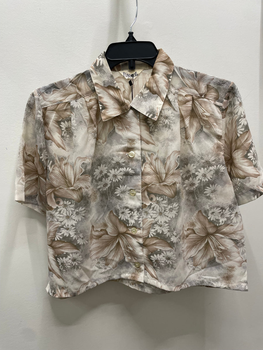 Reworked Flowy Crop Button Down #111