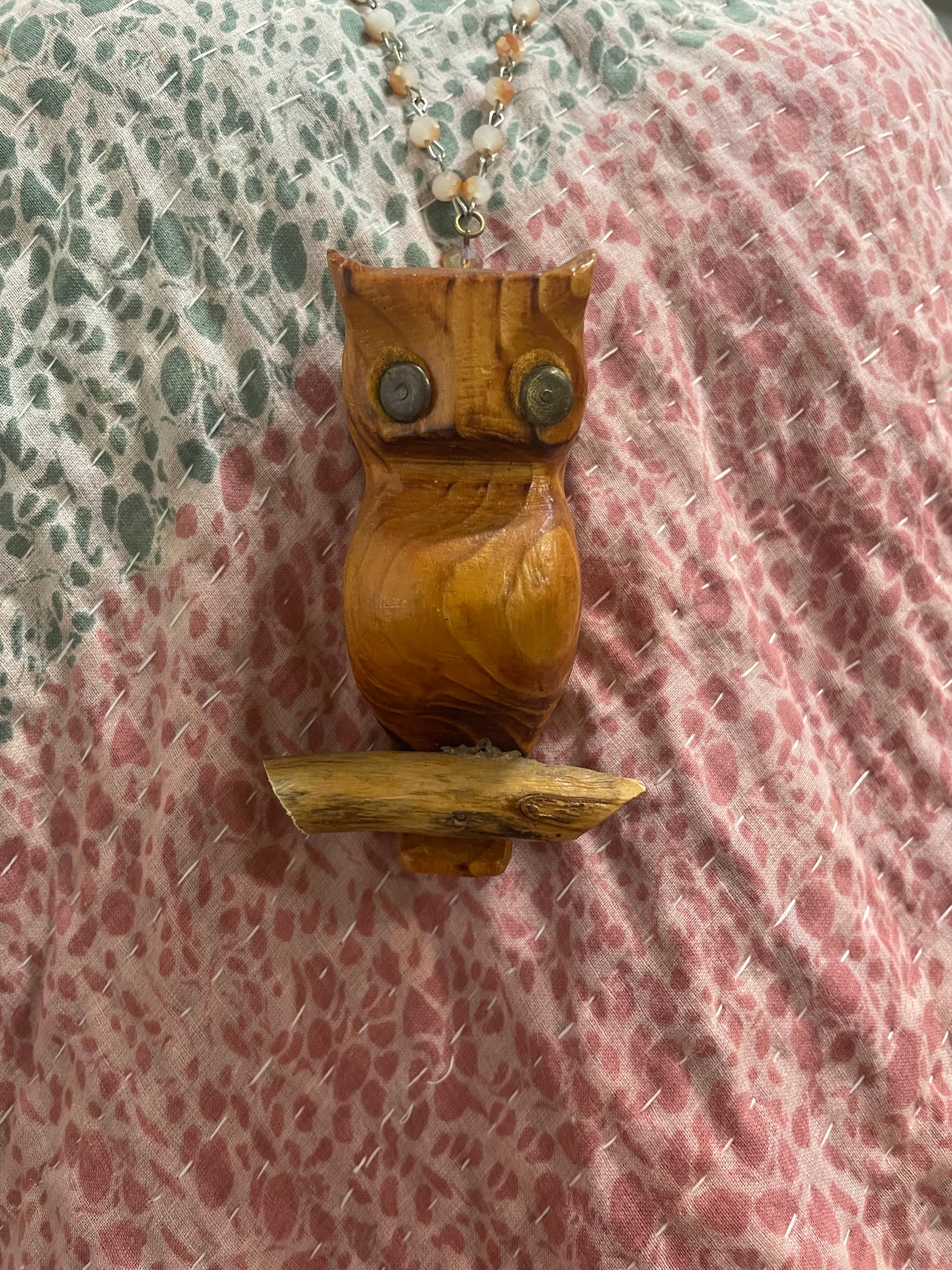 Rustic Owl Necklace by Gina