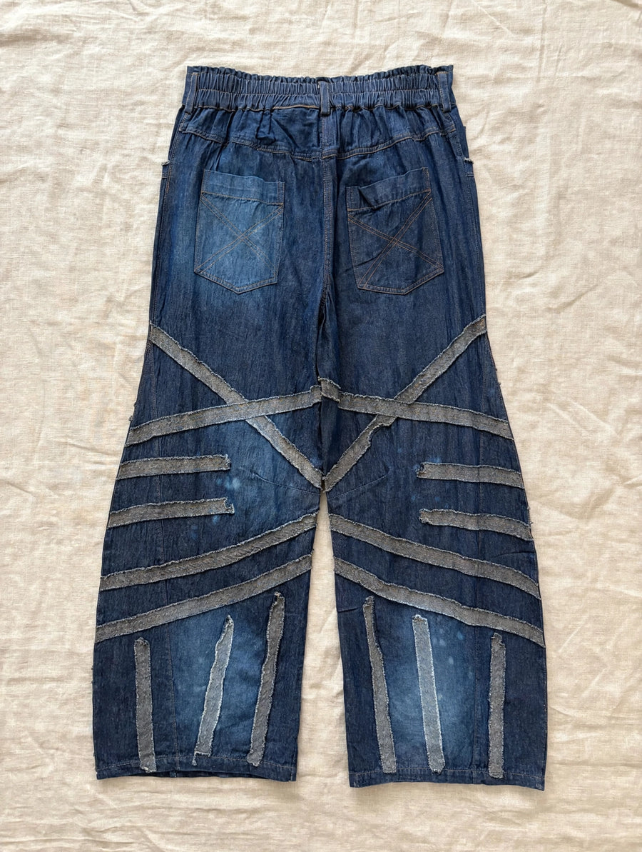 Love Lines Denim Pants by The Paper Lace