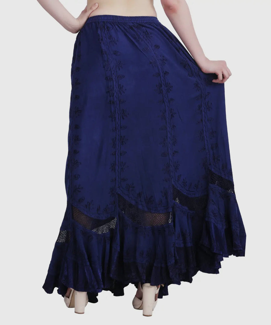 Embroidered Maxi Skirt