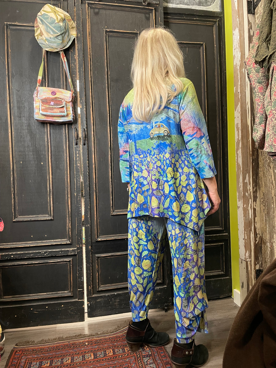 Wide Leg Pant in Family Memories Print by Inoah
